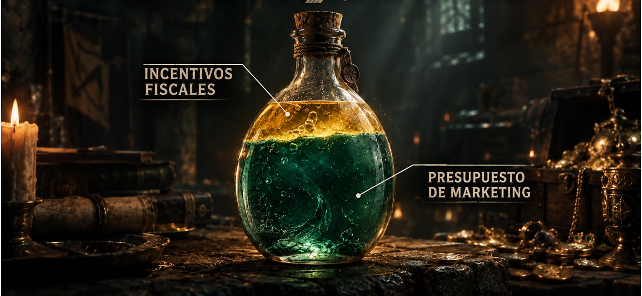 Ilustración del presupuesto de la película financiado por incentivos fiscales y presupuesto de marketing